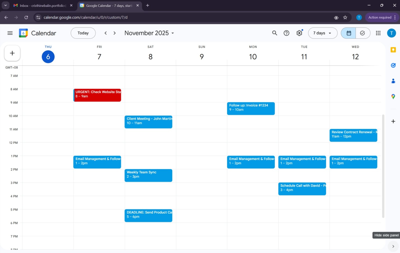 Color-Coded Events
