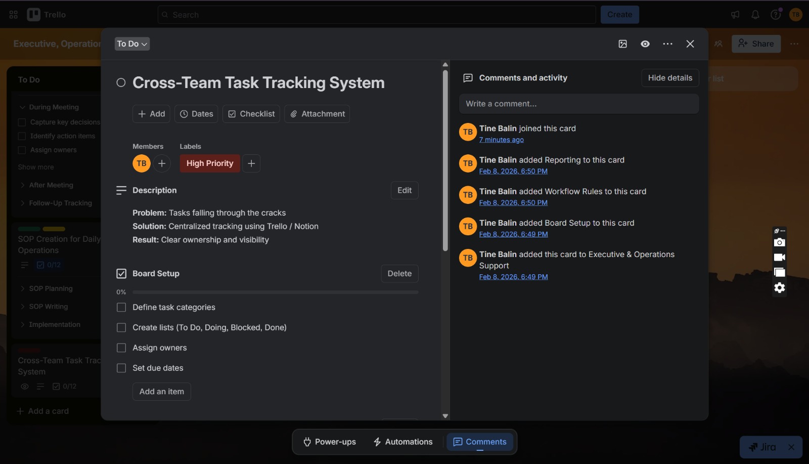 Cross-Team Tracking