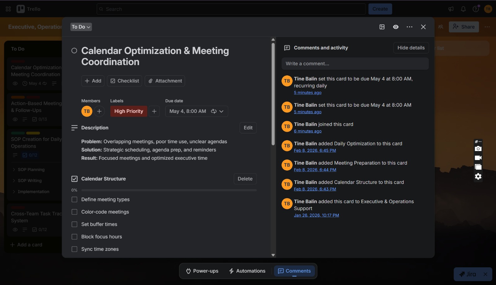 Calendar Optimization