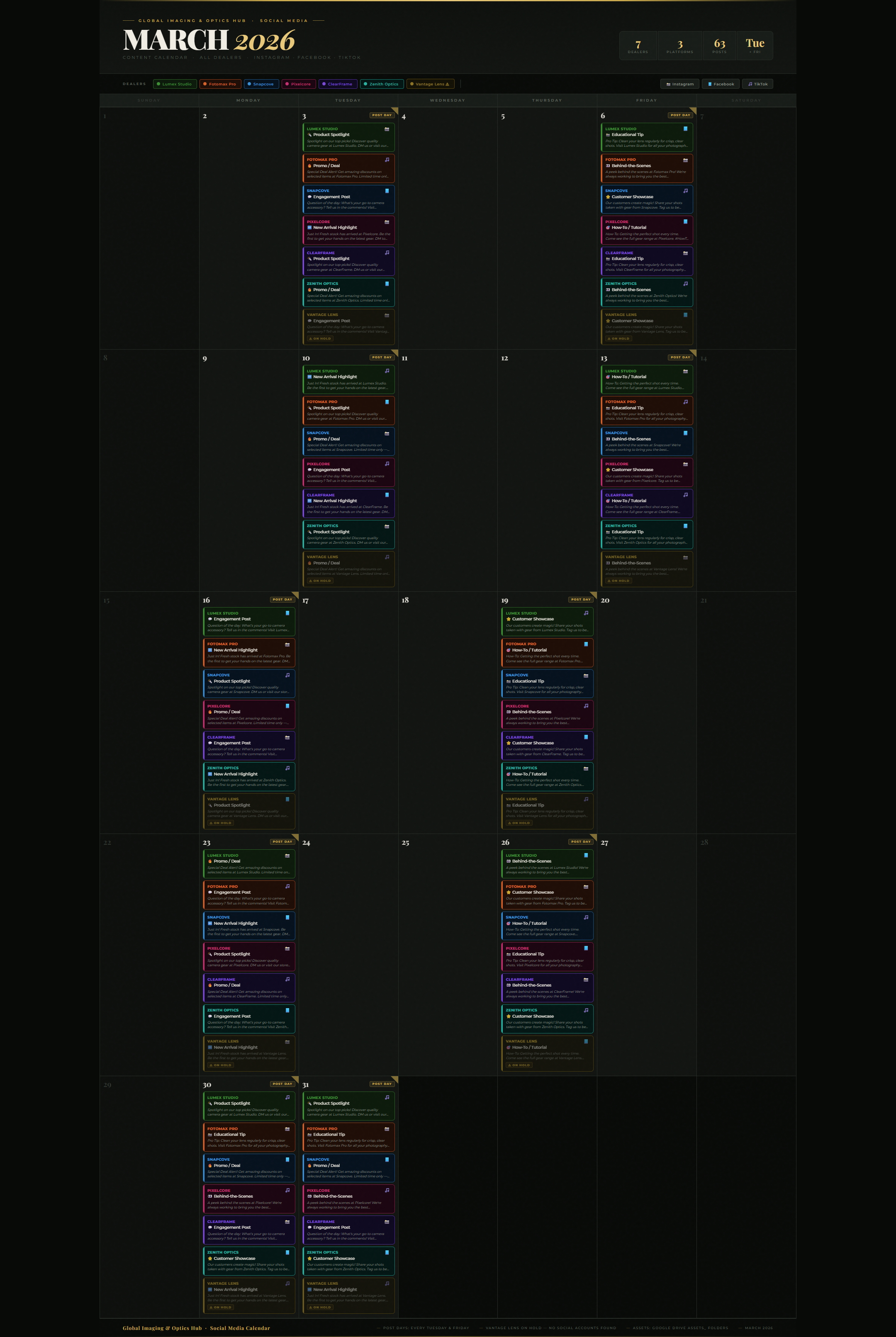 Calendar Visual Full View